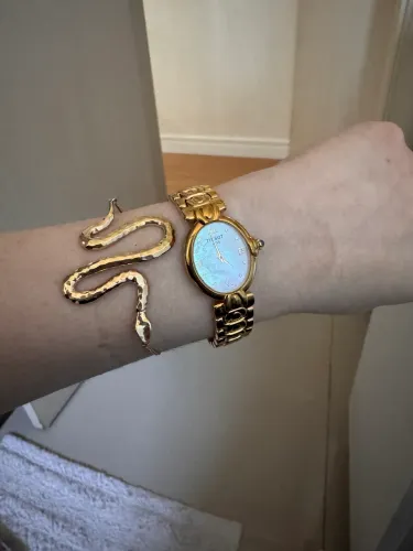 Pulseira em formato de cobra ouro 18k