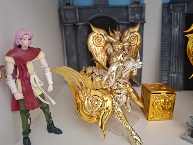 Cloth Myth SOG Mu de Áries antiga marca Athena Exclamation (personagem+ object+ plain+box)