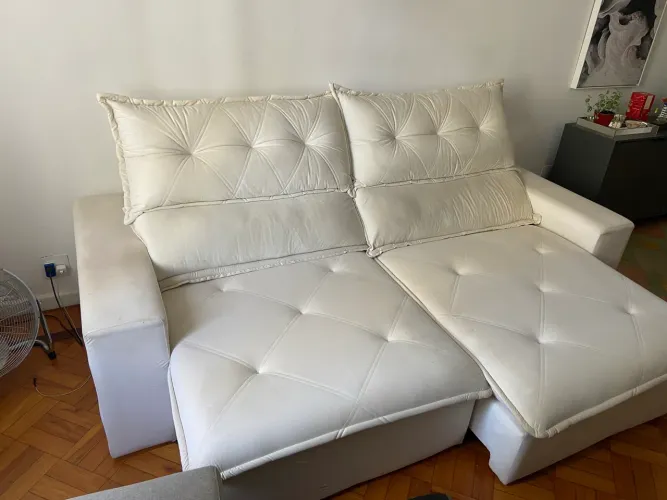 Sofa retratil 2,5m Suede *aceito ofertas*