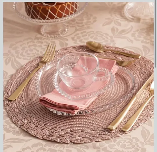 WOLFF - Conjunto 4 Xícaras de Chá de Cristal com Pires Coração 180ml - Linha Pearl