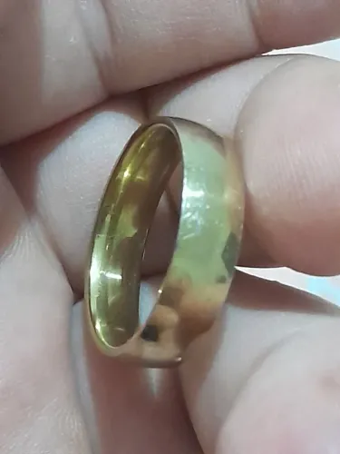 Aliança banhada em ouro 24k perfeita