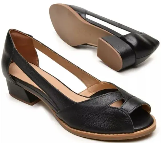 Sapato Peep toe Bubblê preto