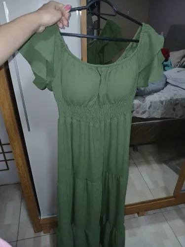 Vestido Longo Verde Evangélico
