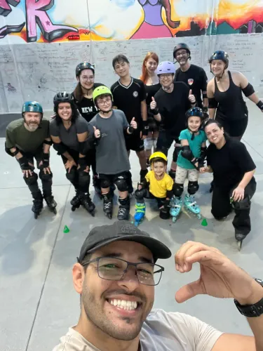 Moldura foto Aula de patins 12x