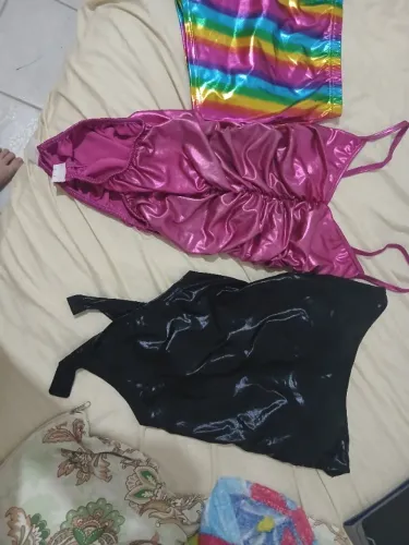 Body lamê Rosa e Preto (novo!)