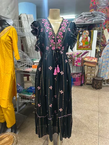 Vestido Indiano Longo Preto