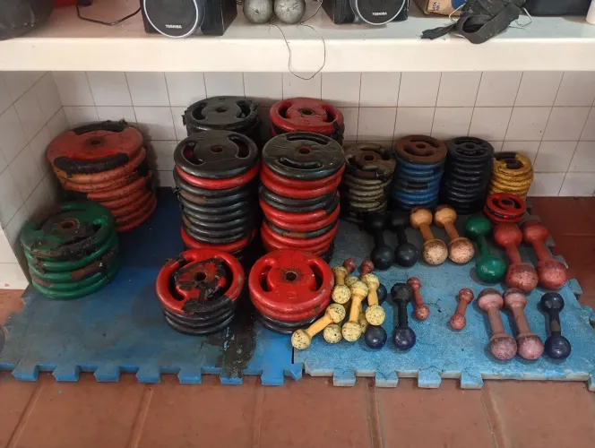 Vendo anilhas e halteres