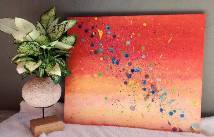 Quadro Pintura em acrílico sobre tela 60x50cm