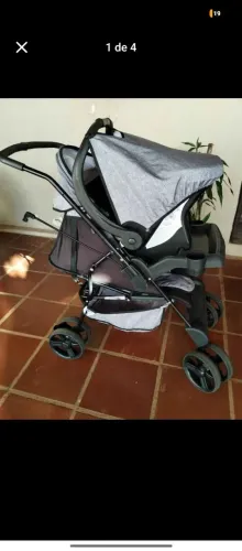 Carrinho e bebê conforto