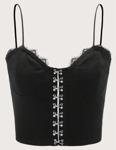 corset cropped preto