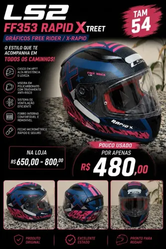 CAPACETE [LS2 FF353 RAPID X STREET] | TAM. 54