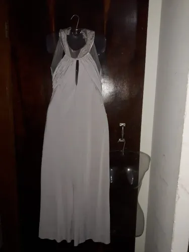 vestido festa plissado prata coccix tam m ..há mais modelos e tamanhos zap 11- *