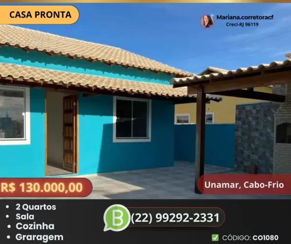 Imóvel para venda tem 70 metros quadrados com 2 quartos em Unamar (Tamoios) - Cabo Frio - 