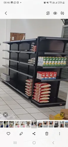 Gôndolas Pretas Marca Cristal Aço