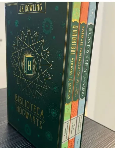 Box 3 Livros Capa Dura - Biblioteca Hogwarts