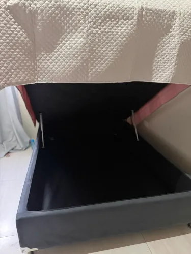 Vendo cama baú box casal com cabeceira