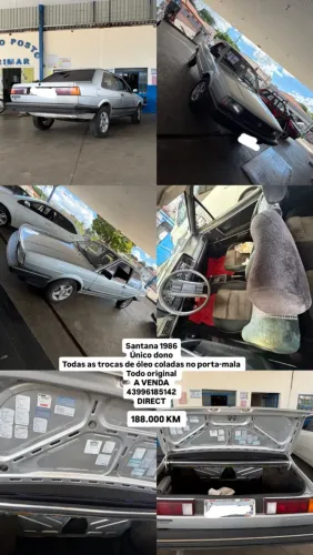 Volkswagen Santana CLI /CL /C 1.8/2.0 /SU 2.0 2p/4p (álcool) 1986