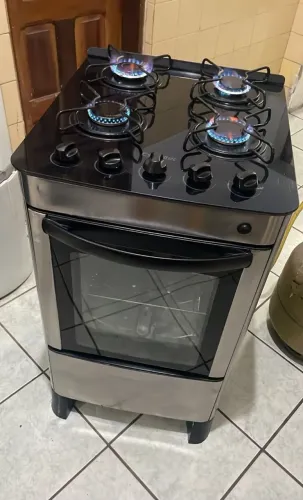 Fogão Mesa de Vidro Inox
