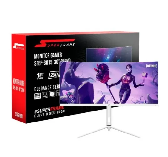 Monitor superframe elegance 30 polegadas, curvo 200hz, 1 ms
