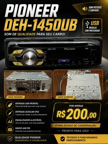 Rádio Pioneer DEH-1450