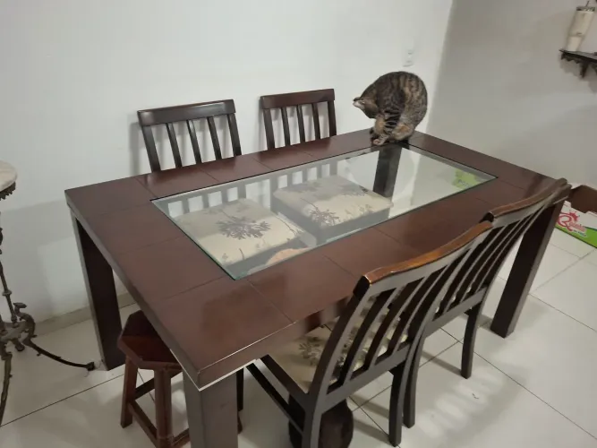 Mesa de madeira pura 