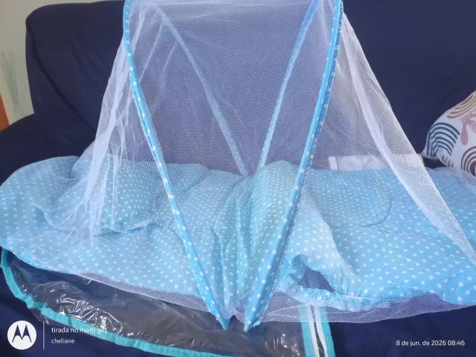 Ninho para bebê, com mosquiteiro