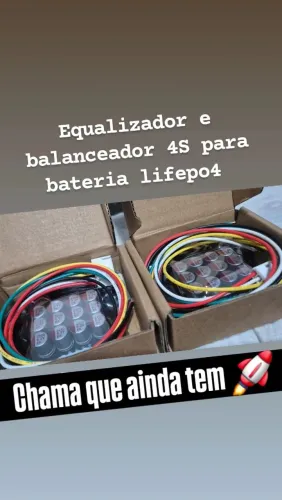 Balanceador e equalizador 4S pra bateria lifepo4 12V 100A