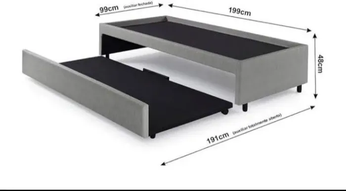 Vende-se cama box de solteiro courinho cinza - acompanha um colchão