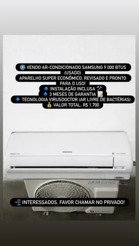 Ar condicionado 9.000 btus 