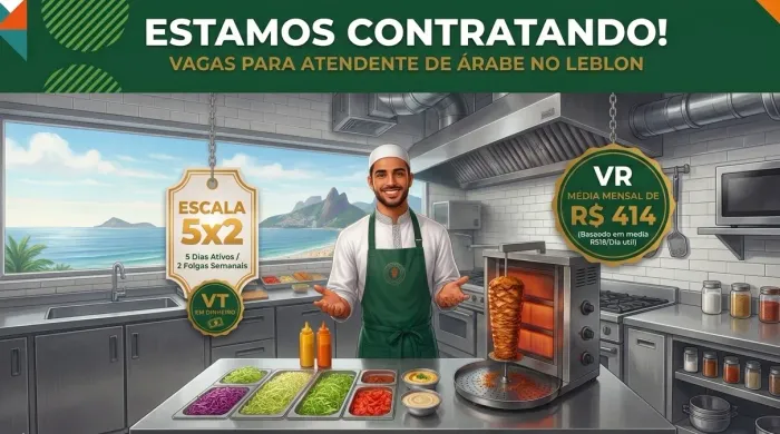 Atendente de Fast Food - 5x2 - Leblon