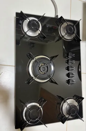 Cooktop 5 bocas, marca fisher, a gás. Menos de um ano de uso! Em perfeito estado!