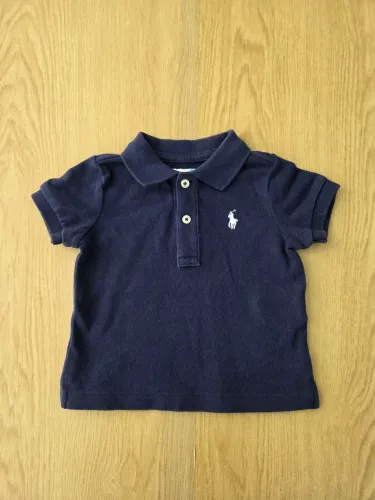 polo piquet ralph lauren azul bebe 6m