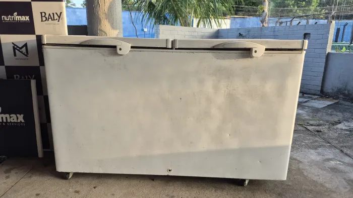 freezer horizontal branco de duas tampas 439L