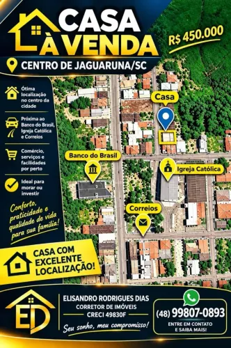 OPORTUNIDADE ÚNICA NO CENTRO DE JAGUARUNA