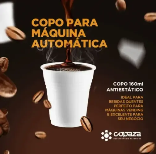 Copos 160ml Bebidas Quentes p/ vending machines
