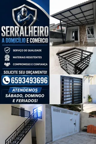 Serralheiro a domicílio e comércio