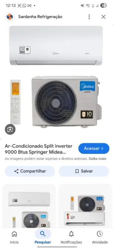 Split springer midea 9ibtus econômico