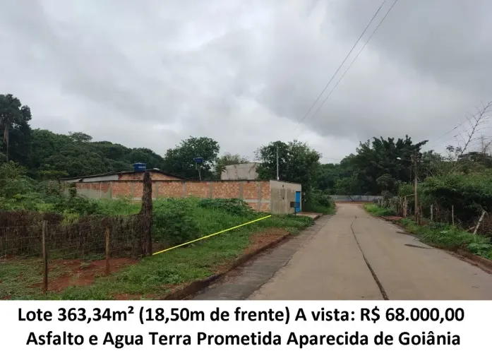 Leia a descrição: Lote 363,34m² (Asfalto e Agua) Terra Prometida