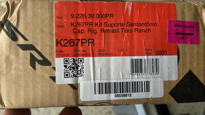 KIT SUPORTE SANTOANTONIO CAP. RIG. RETRÁTIL TORO RANCH