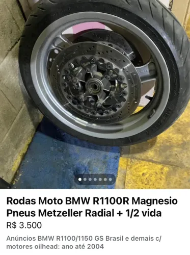 BMW R1100R - Par Rodas c/Discos e Pneus