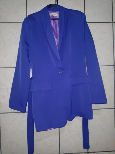 Conjunto terno e calça azul