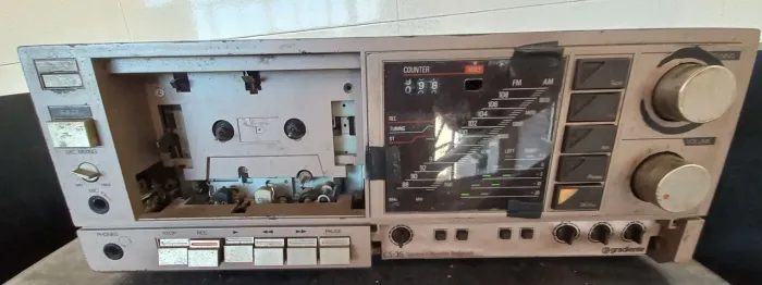 Receiver Gradiente CS 35 toca disco radiola vitrola som 3x1 tape deck toca fita antigo 