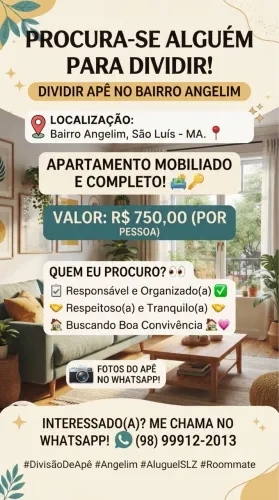 Dividir apartamento no Angelim
