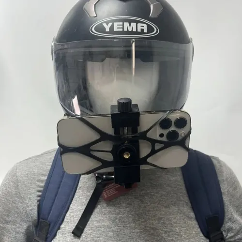 Suporte para Gravar Vídeos no Capacete com Celular e Câmera