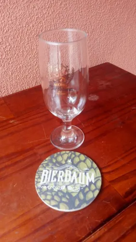 Taça Copo cerveja Bierbaum logotipo antigo 300ml