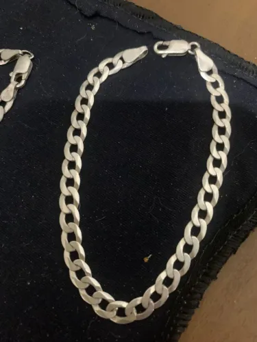 Pulseira de prata escama de peixe 6 MM