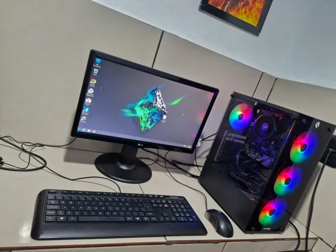 Pc  gamer completo  Ryzen 3 3200G 12gb DDR4 ssd 240gb evga 600W Entrega grátis