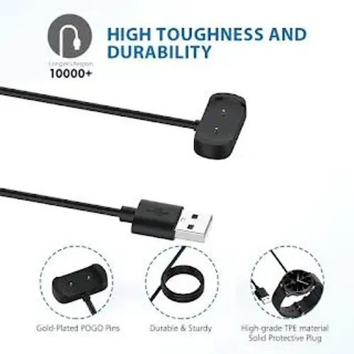 Carregador Cabo Usb Compatível Xiaomi Amazfit Gts A1914 Preto