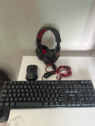 Kit mouse e teclado sem fio + fone headset