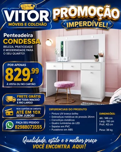 PROMOÇÃO DE PENTEADEIRA CONDESSA